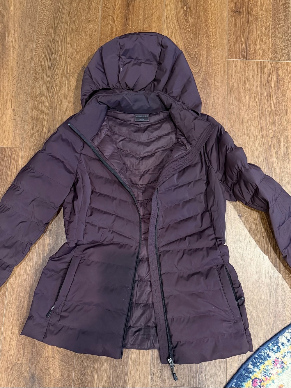 32 Degrees Women's Hooded Light Puffer Jacket - Plum